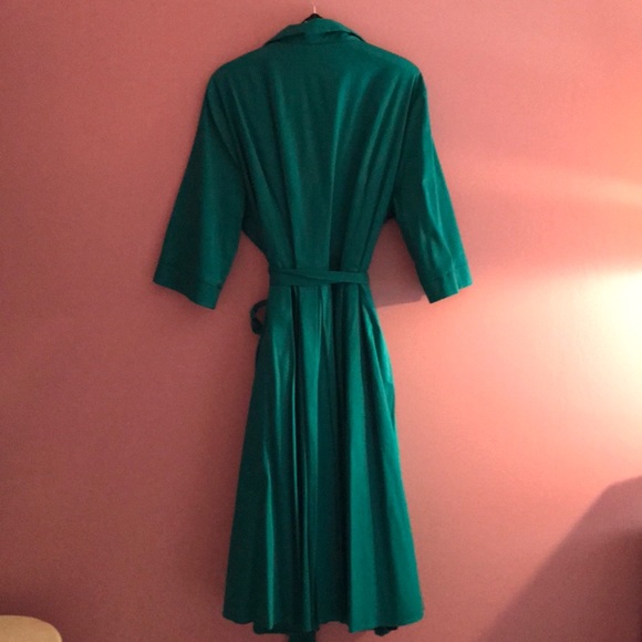Emerald 1950's Wrap Dress- The Pretty Dress Co - Picture 4 of 9